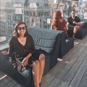 Express Black low cut dress